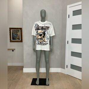 CIVILREGIME NWT Through Hell Graphic White Tee